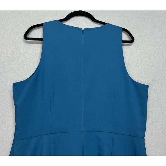 Kay Unger Megan Jewel Neck Column Gown in Baltic Blue New $298 Plus ~Size 18 - Picture 16 of 16